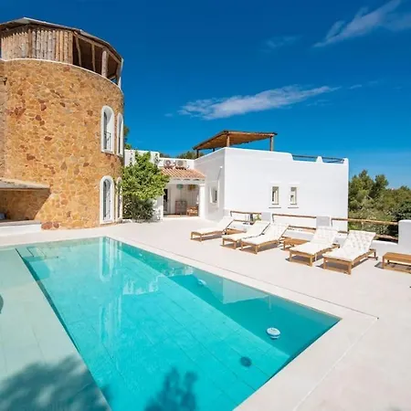 En San Jose Con Vistas Al Mar, Piscina Y 7 Cala Vadella (Ibiza)