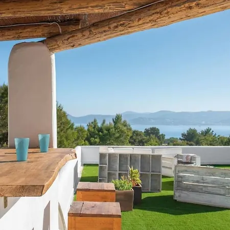 En San Jose Con Vistas Al Mar, Piscina Y 7 Cala Vadella